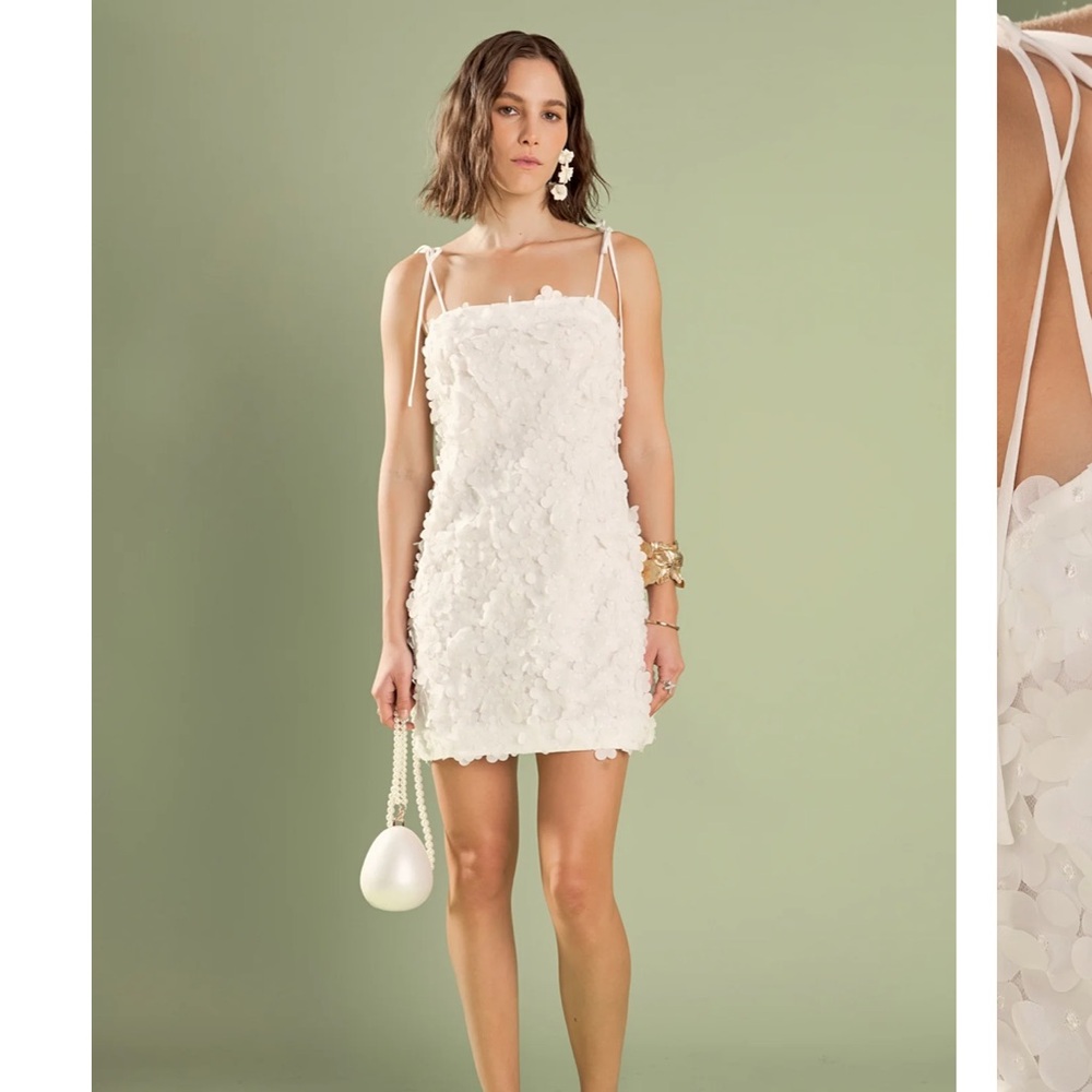 English Factory White Floral Mini Dress